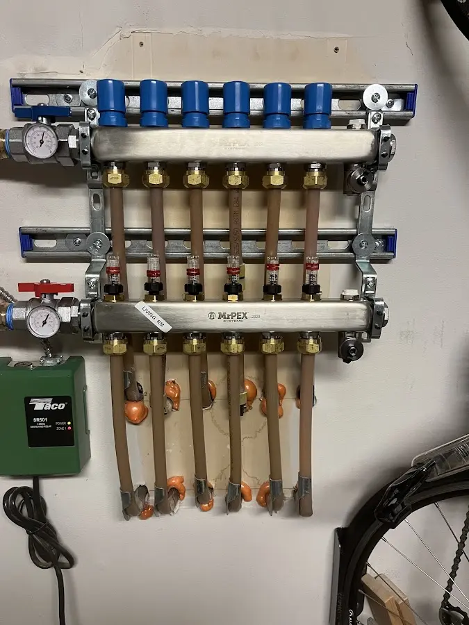 Plumber performing Gas Leak Detection at a residential property in Durant